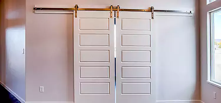 Glass Barn Door with Installation Hardware Kit Bell Gardens